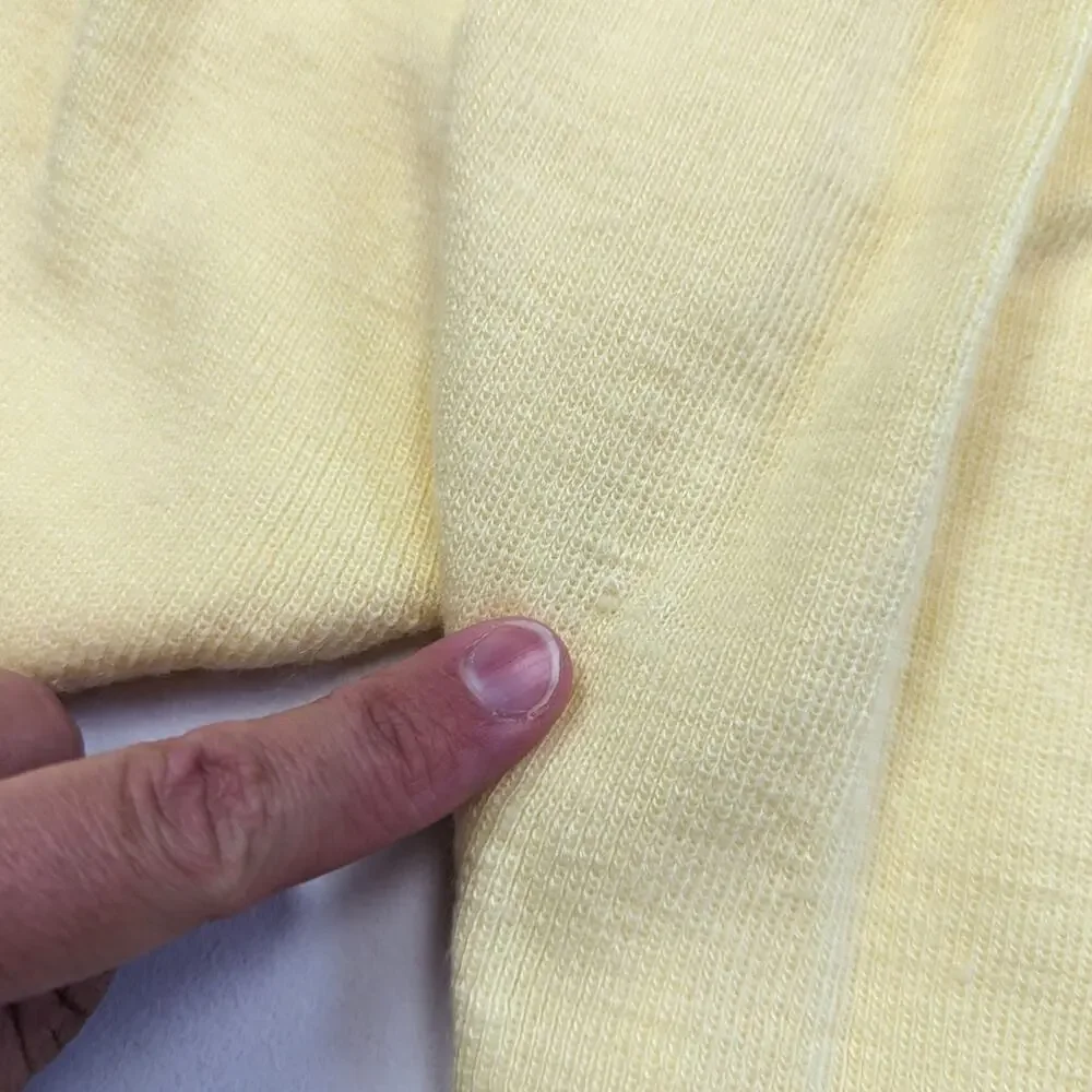 Vintage Romper Baby Size 0-3m Yellow House Knit Footie